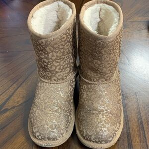 UGG Brown Leopard Print Winter Boots